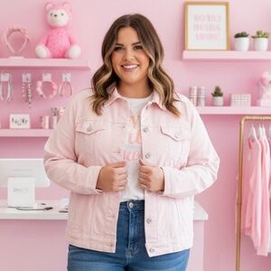 Levi's Pastel Pink Original Trucker Denim Jean Jacket